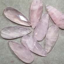 13X33MM FACETED PEAR CABOCHON ROSE QUARTZ(4PCS /BAG)
